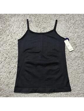 NWT Empetua Scoop Neck Camisole Womens XXL Shapewear Black Nylon Spandex